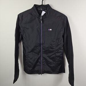 NEW BMW M3 Full Zip Lightweight Windbreaker Black Jacket Women’s Small